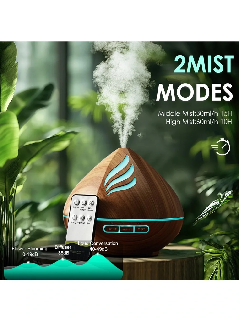 500 ml cool mist humidifier and essential oil diffuser